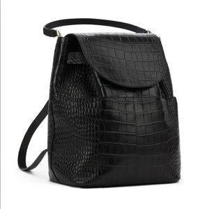 Cuyana Croc Embossed Backpack